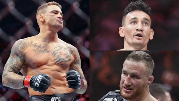 Dustion Poirier Justin Gaethje Max Holloway UFC 300